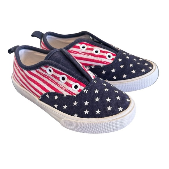 Gymboree Other - Gymboree toddler 9 Red White Blue Stars stripes patriotic flag 4th July shoes